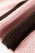Relaxed Waffle Knit Block Stripe Pullover Sweater