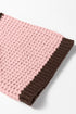 Relaxed Waffle Knit Block Stripe Pullover Sweater