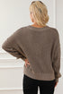 Relaxed Waffle Knit Button Front Long Sleeve Sweater