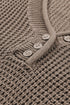 Relaxed Waffle Knit Button Front Long Sleeve Sweater