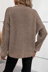 Relaxed Waffle Knit Button Front Long Sleeve Sweater