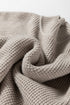 Relaxed Waffle Knit Mock Neck Exposed Seam Sweater