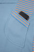 Relaxed Waffle Knit Striped Patch Pocket Pullover Top