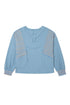Relaxed Waffle Knit Striped Patch Pocket Pullover Top