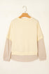 Relaxed Waffle Sleeve Layered Look Pullover Top