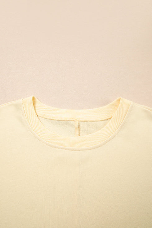 Relaxed Waffle Sleeve Layered Look Pullover Top