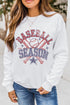 Retro Americana Baseball Season Graphic Pullover Sweatshirt
