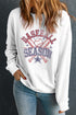 Retro Americana Baseball Season Graphic Pullover Sweatshirt