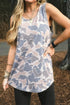 Retro Camouflage Print Oversized Western Tank Top
