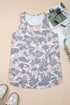Retro Camouflage Print Oversized Western Tank Top