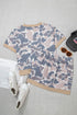 Retro Camouflage Print Trim Skort Two Piece Outfit