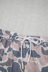 Retro Camouflage Print Trim Skort Two Piece Outfit