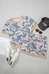 Retro Camouflage Print Trim Skort Two Piece Outfit