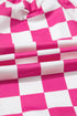 Retro Checkered Print High Waisted Casual Shorts