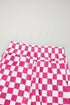 Retro Checkered Print High Waisted Casual Shorts