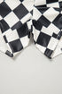 Retro Checkered Print High Waisted Casual Shorts