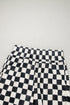Retro Checkered Print High Waisted Casual Shorts
