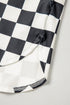 Retro Checkered Print High Waisted Casual Shorts