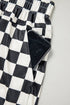 Retro Checkered Print High Waisted Casual Shorts