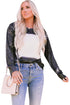 Retro Distressed Animal Print Crew Neck Pullover Top