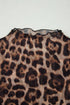 Retro Floral Mesh Short Sleeve Fitted Crew Neck Top