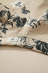 Retro Floral Print Turn Up Cuffed Hem Loose Jeans