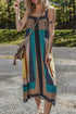 Retro Geometric Printed Y Back Sleeveless Dress