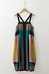 Retro Geometric Printed Y Back Sleeveless Dress