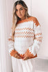 Retro Geometric Zigzag Jacquard Knit Sweater