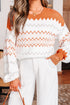 Retro Geometric Zigzag Jacquard Knit Sweater