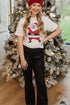 Retro Graphic Print Soft Cotton Jersey Crew Neck Tee
