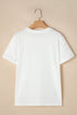 Retro Graphic Print Soft Cotton Jersey Crew Neck Tee