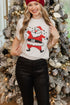 Retro Graphic Print Soft Cotton Jersey Crew Neck Tee