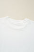 Retro Graphic Print Soft Cotton Jersey Crew Neck Tee