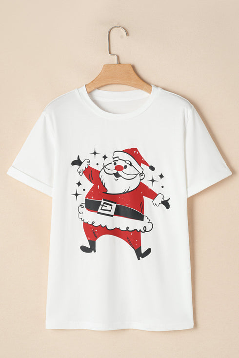 Retro Graphic Print Soft Cotton Jersey Crew Neck Tee