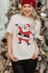 Retro Graphic Print Soft Cotton Jersey Crew Neck Tee