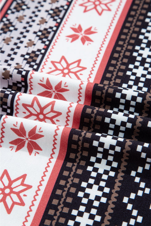 Retro Graphic Print Soft Knit Two Piece Lounge Set