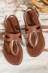 Retro Hollow Out Open Toe Faux Leather Slide Sandals