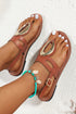 Retro Hollow Out Open Toe Faux Leather Slide Sandals