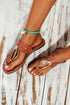 Retro Hollow Out Open Toe Faux Leather Slide Sandals
