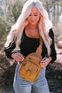 Retro Inspired Multi Compartment Faux Leather Sling Bag