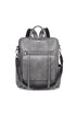 Retro Inspired Smooth Faux Leather Commuter Backpack