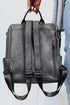 Retro Inspired Smooth Faux Leather Commuter Backpack