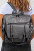 Retro Inspired Smooth Faux Leather Commuter Backpack