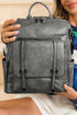Retro Inspired Smooth Faux Leather Commuter Backpack