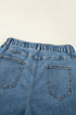 Retro Inspired Washed Wide Leg Drawstring Denim Pants