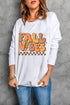 Retro Lettering Graphic Crew Neck Pullover Sweatshirt