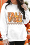 Retro Lettering Graphic Crew Neck Pullover Sweatshirt