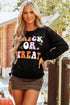 Retro Lettering Graphic Print Crew Neck Sweatshirt
