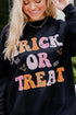Retro Lettering Graphic Print Crew Neck Sweatshirt